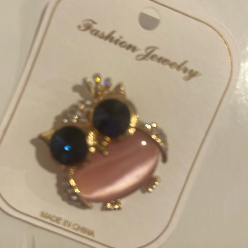 Elegant  Owl Pins Badges, Cute Rhinestone Jewelry Brooches